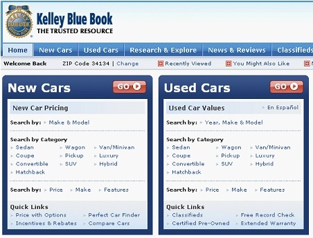 WHAT'S MY CAR WORTH - BLUE BOOK USED CAR  TRADE-IN VALUES